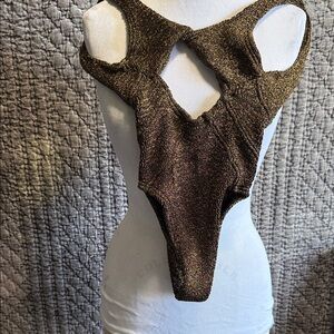 Shimmering Gold Women's Swimsuit .Made in England